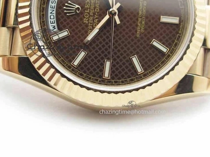RG On 228239 Day-Date Edition Brown RG 40mm President A3255 Noob Bracelet Best 1:1 Dial 0407